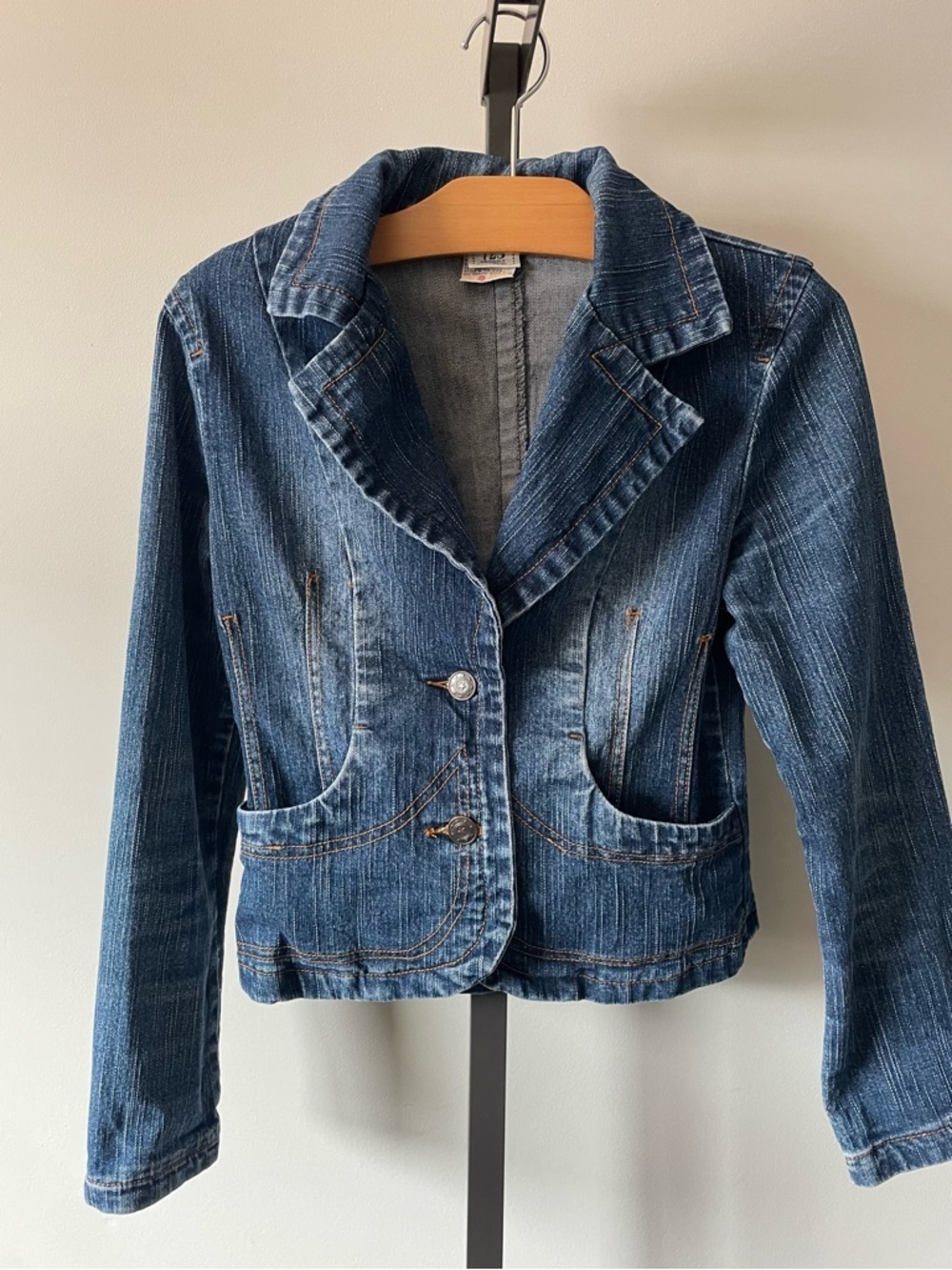 Y2K Vintage 725 Originals Denim Jean Jacket Cropped 2000s Indie Sleeze Small